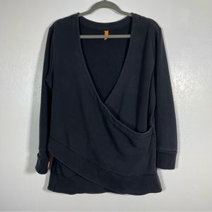 Lucy Black Wrap Sweatshirt. Size Large. In excellent condition!